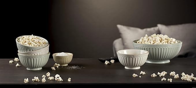 Lenox White French Perle Groove Medium Serve Bowl, 3.20 LB