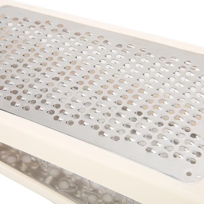 HYWHUYANG Cheese Grater, Reversible Box Grater with Two Sides, Food Grater with Storage Container, Vegetable Garlic Chopper Tool, Stainless Steel Grater for Kitchen