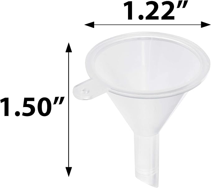 JUVITUS 1 oz / 30 ml Frosted Clear Glass Boston Round Bottle with Black Treatment Pump (24 pack) + Funnel