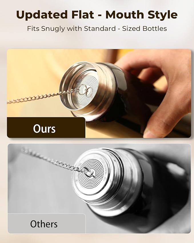 House Again Tea Strainers for Loose Tea, Extra Fine Mesh Tea Infuser, Updated Slim Threaded Lid & 304 Stainless Steel, Tea Ball Filter Bags Diffusers, Loose Leaf Tea Steeper for Brew Spices