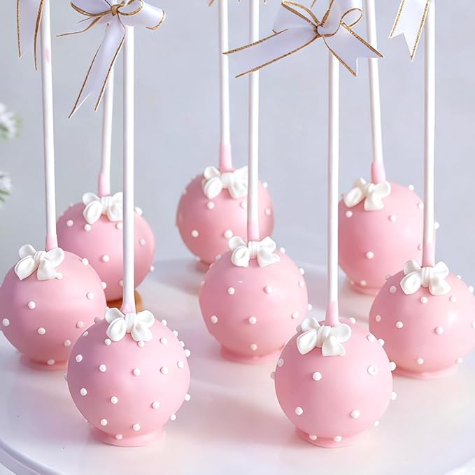Puyeipt 4 Pcs Bow Silicone Mold, Mini Bows Fondant Molds, Chocolate Candy Silicone Molds for Cupcake Topper, Cake Pop Decoration and Clay Craft Making