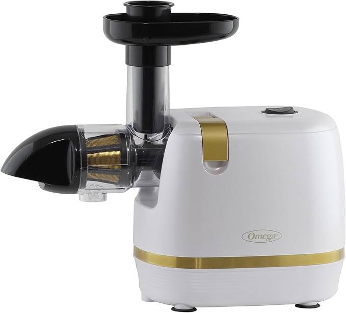 Omega H3000RWH13 Cold Press 365 Juicer Slow Masticating Extractor Creates Delicious Fruit Vegetable and Leafy Green High Juice Yield and Preserves Nutritional Value, 150-Watt, White