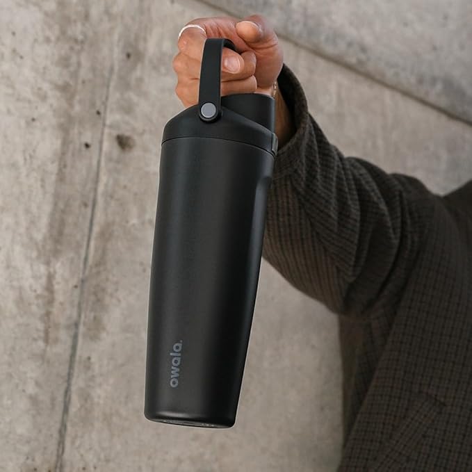 Owala FreeSip Sway Insulated Stainless Steel Water Bottle with Two-Way Spout, Built-In Straw and Bucket Handle, Made for Travel, School, and Sports, 30oz, BPA Free, Leak Proof, Dreamy Field