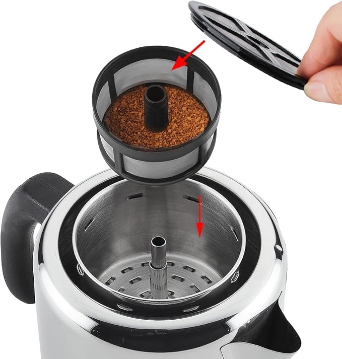 Replacement Parts Re-useable Disk/Wraparound Percolator Coffee Filter,Compatible with most 7-14 Cup Electric coffee maker Pot