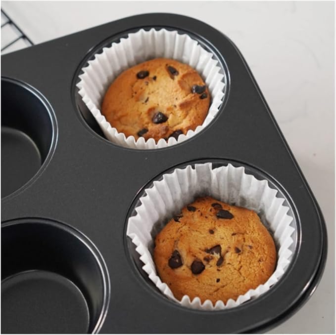 Cake Tin, Non-Stick Cake Mould, Baking Tools Baking Mold,Cake Mould,Baking HUANGXING - Muffin Cake Molds 4 Grids Oven Baking Tray Cupcake Non-Stick Baking Cups Baking Mold Fit for Home Pans