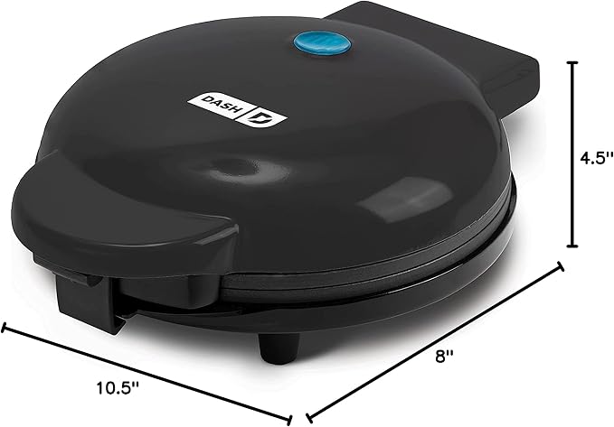 Dash Express Waffle Maker -Electric Waffle Maker for Creative Homemade Treats - Dual Nonstick Cooking Surfaces, Easy Food Release & Quick Cleanup - Compact, Space-Saving Design - 8 Inches - Black