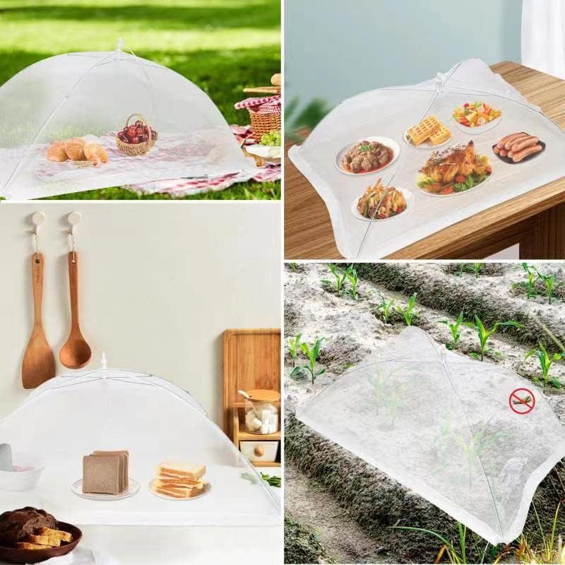 2 PCS Extra Large Food Covers Nets for Outside(40"X24")umbrella Mesh Screen Covers for Outside Pop-Up Mesh Reusable and Collapsible Food Nets for Parties Picnics Outdoor BBQS…