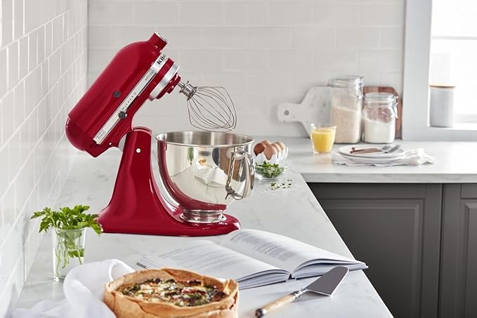 KitchenAid Artisan Series 5 Quart Tilt Head Stand Mixer, KSM150PS,Empire Red