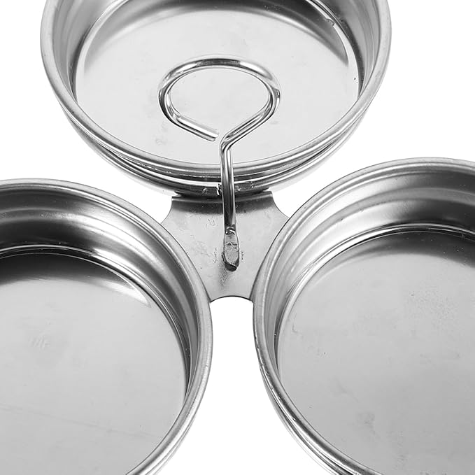 BESTOYARD Egg Poacher Stainless Steel Poached Egg Maker Nonstick Boiling Mold 7.08X7.08X2.75In Multifunctional Steamed Pan Kitchen Tool