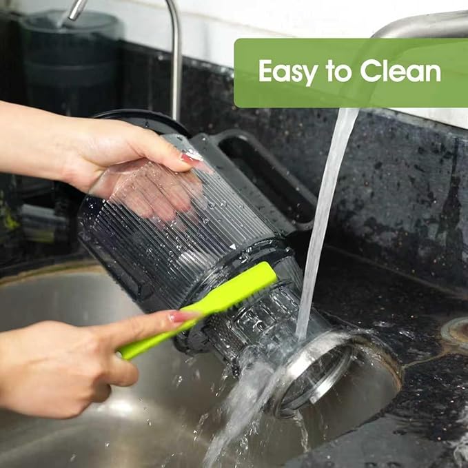 Cold Press Juicer,Stainless Steel Material,Juicer Machines with 5.0Inch Wide Feed Chute,Slow Masticating Juicer for Vegetables and Fruits with High Juice Yield,Large Auger,Easy to Clean