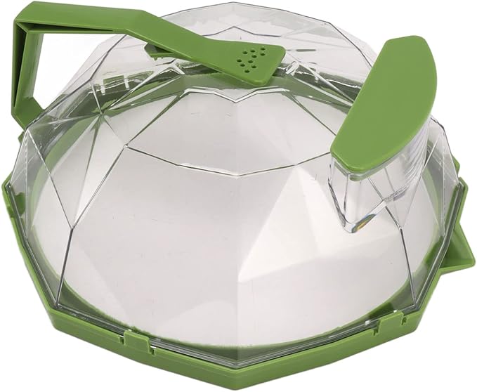 Tyenaza Microwave Splatter Cover, Microwave Plate Food Cover Microwave Splash Guard Cooker lid with Extension Handle for Kitchen Cooking(Green)