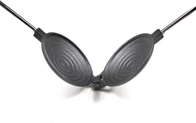 HAWOK Cast Iron Sandwich Grill - Handheld Pie Iron, Sandwich Maker,Panini and Sandwich Press set of 2……