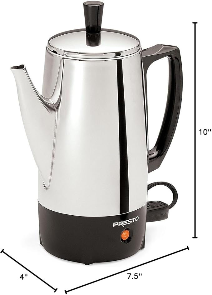 Presto 02822 6-Cup Stainless-Steel Coffee Percolator