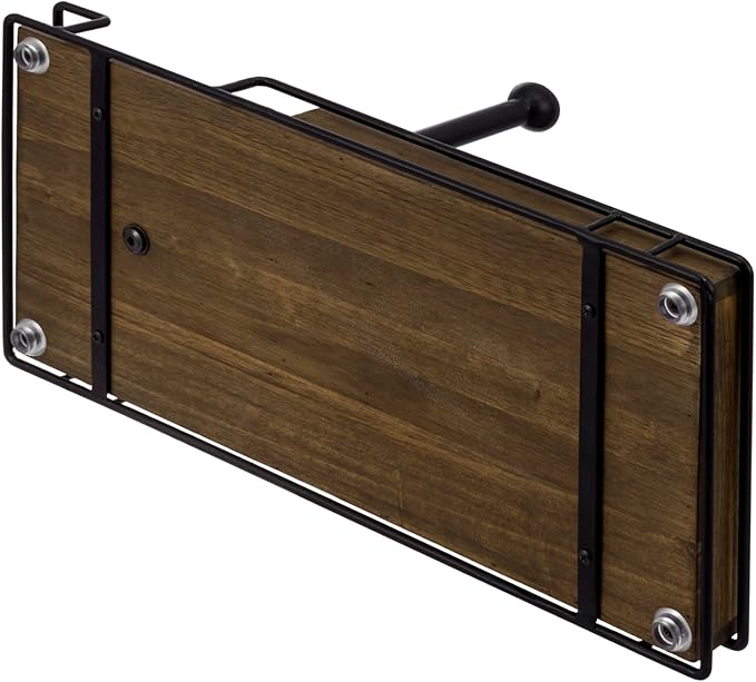 MyGift Paper Towel Holder with Napkin Holder and 3 Spice Shakers, Rustic Burnt Solid Wood and Industrial Matte Black Metal Paper Towel Roll Dispenser, Farmhouse Kitchen Stoage