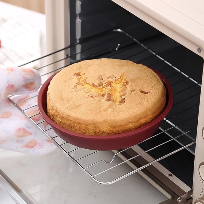 Baking Silicone 10-Inch Round Cake Pan Baking Mold, BPA Free, Non-Stick European-Grade Silicone, 2.16-Inches Deep