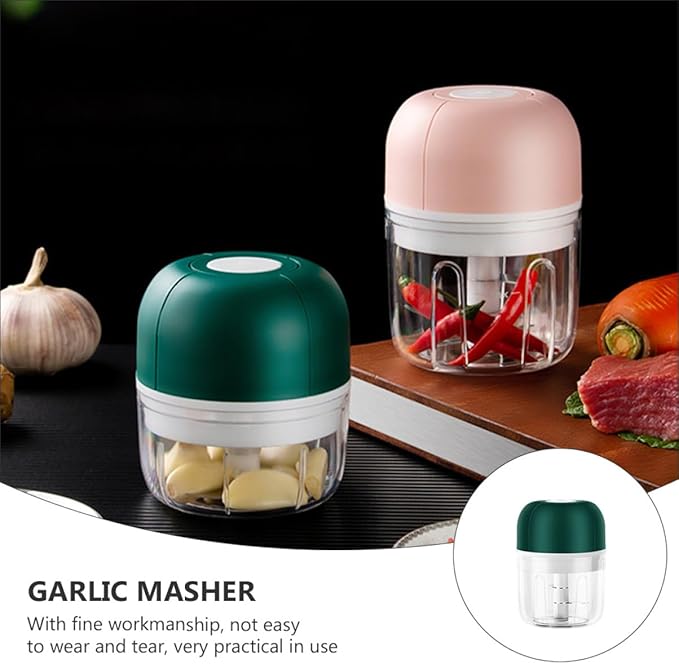 1pc Electric Mini Garlic Chopper Practical Food Slicer Cordless Garlic Grater Ginger and Vegetables Easy to Clean Safe for Machine Use