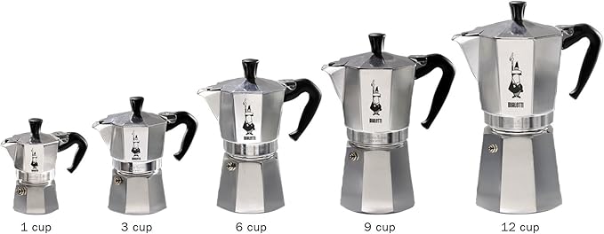 Bialetti - Moka Express: Iconic Stovetop Espresso Maker, Makes Real Italian Coffee, Moka Pot 3 Cups (4.3 Oz - 130 Ml), Aluminium, Silver