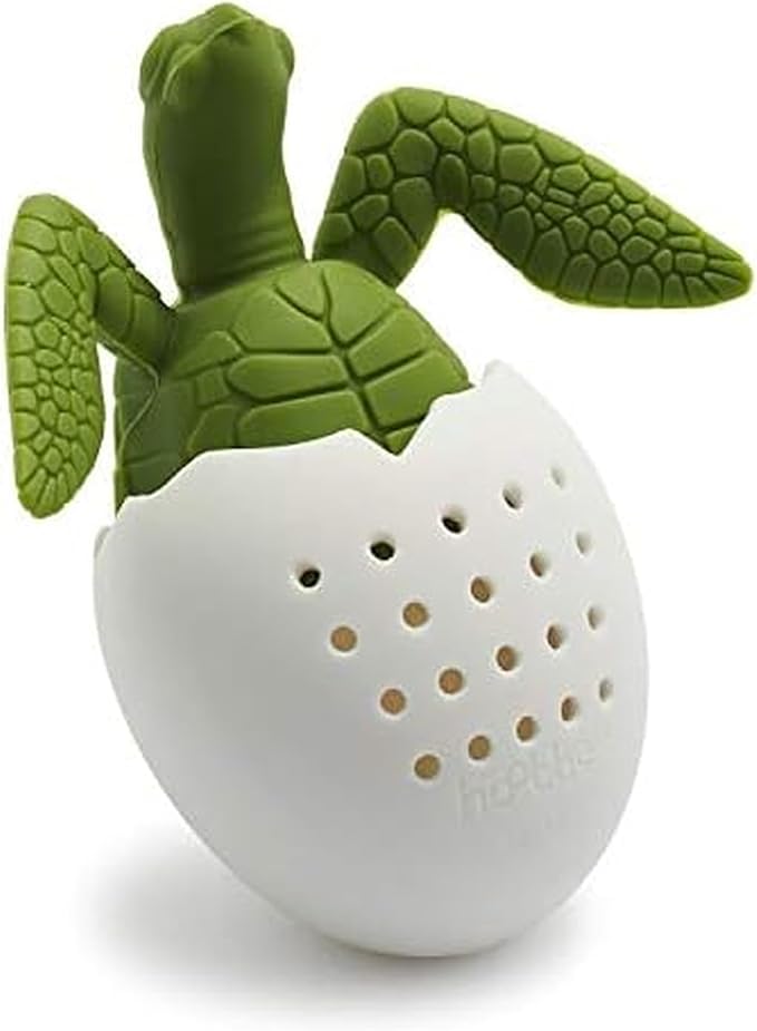 Genuine Fred, UNDER THE TEA, Sea Turtle Reusable Silicone Tea Infuser, Green, Fun Gift for Tea Lovers, Clever Kitchen Gadget