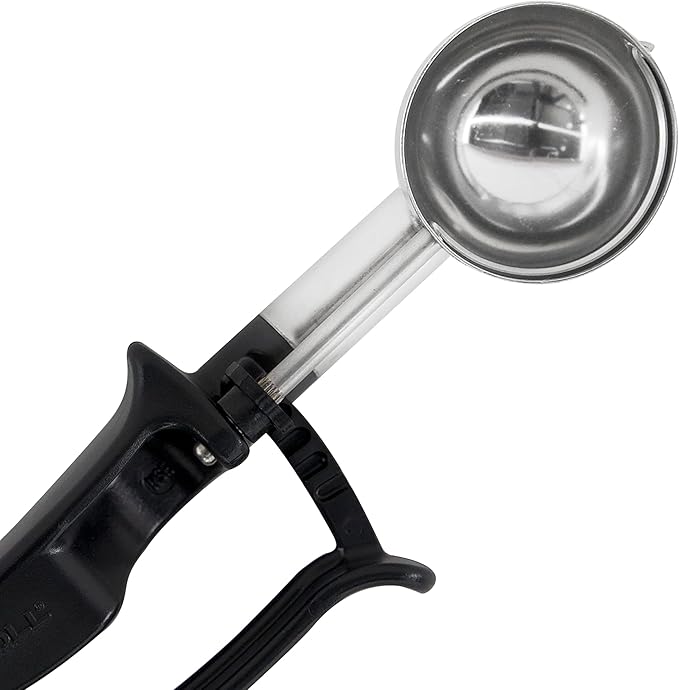 Zeroll 2030 Universal Standard Length EZ Disher Food Portion Control Scoop Designed for Right or Left Hand Use Dishwasher Safe NSF Approved, 1 3/4-Inch, Black