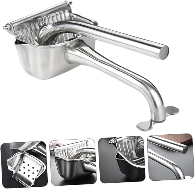COLLBATH 304 Stainless Steel Manual Fruit Squeezer Handheld Juicer for Fruits Easy to Clean Silver Finish for Home Use