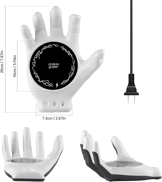 Devil's Hand Heating Mug Warmer Set - 3 Temp Settings & 8H Timer, Coffee Cup Warmer Plate for Desk Auto Shut Off, Ideal Beverage Warmer Gift for Coffee, Tea, Milk (Special)