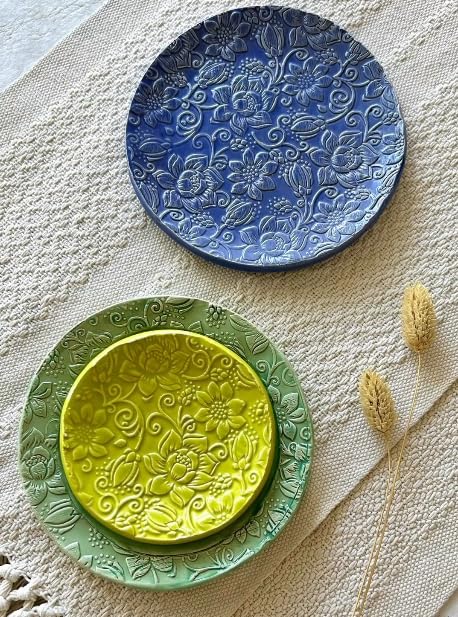 JUNGLE embossing rolling pin with Tropical Pattern. Dough roller for embossed cookies and Pottery by Algis Crafts