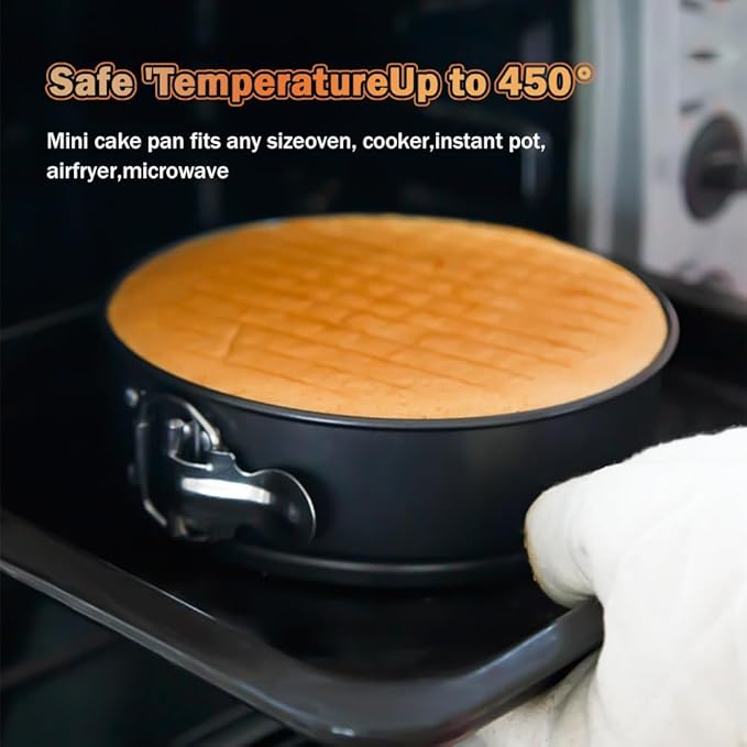 Springform Cake Pan, Cake Pan with 3 Different Size (9.5,10.2,11inch), Cake Molds for Baking with Removable Bottom, Non-Stick Bakeware for Effortless Baking(with 50 Pcs Parchment Paper Liners)