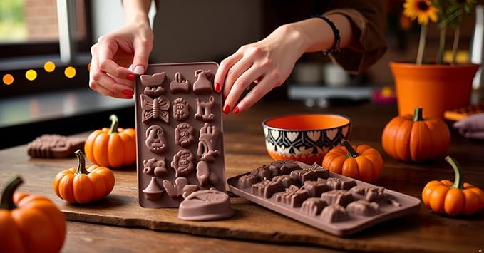 La chat 3 Packs Silicone Molds for Chocolate, Food Grade no-stick Baking, candy and butter Mold with different shape (3 packs chocolate molds)