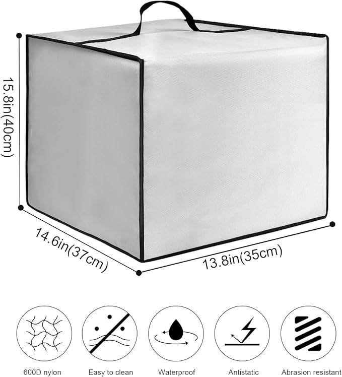 Espresso Machine Dust Cover for Ninja Luxe Café Pro Series ES701/ES601CY/ES601GM Drip Coffee Maker, Luxe Café Machine Lid,Heavy Duty Waterproof Antistatic Nylon Covers Case (Silver)