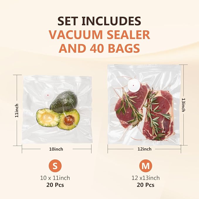Vacuum sealer machine + Vacuum sealer bags