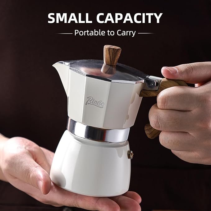 Espresso Maker Stovetop,Camping Moka Pot 2 Cup/120ML,Stove Top Espresso Italian Coffee Maker,Easy to Use (Black)