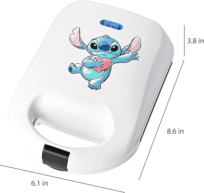Select Brands Disney Lilo & Stitch Cake Pop Maker - Ceramic Nonstick Cooking Plates - Includes Maker and 25 Sticks - Gifts for Disney Lovers - Makes 4 Stitch Cake Pops