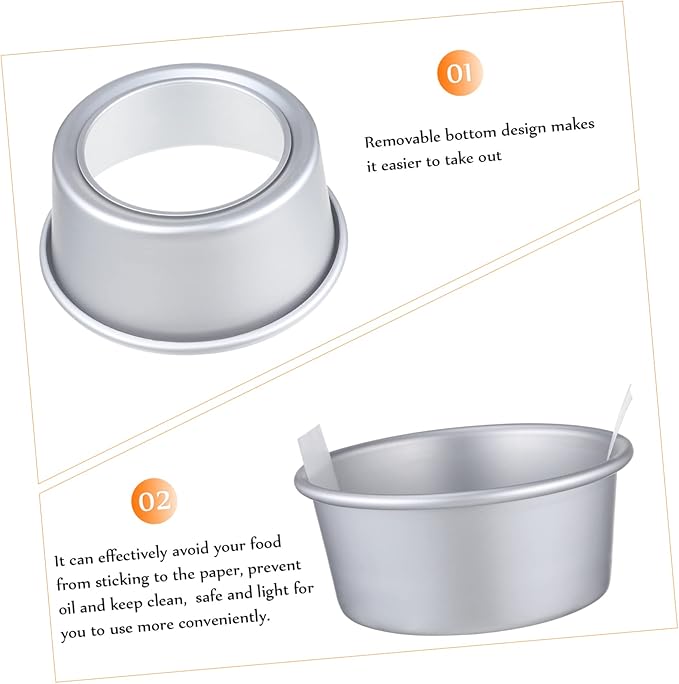 Zerodeko 6-Inch Round Cake Tin Set Parchment Liners Nonstick Baking Molds for Cakes Deep Tins for Baking for Home Bakers and Special Occasions