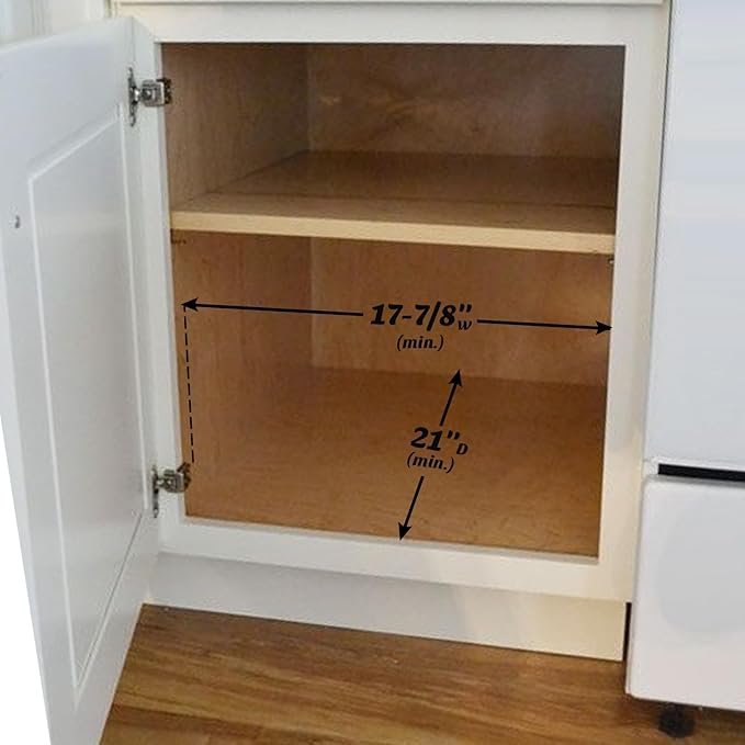 Fabsome Pull Out Cabinet Drawer Organizer for Kitchen, Sliding Bamboo Wood Storage Rack Organization, Gliding Cupboard Shelf for Pantry, Slide Out Spice Rack Container Lid Organizer, 18”W x 21”D