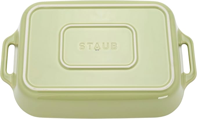 Staub Ceramic 3-pc Rectangular Baking Dish Set - Macaron Pastel Green