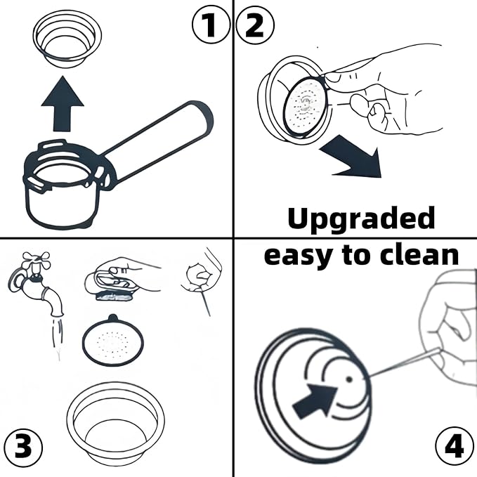 2 -Cup Easy Clean Filter 5513281001_SML Compatible with De'Longhi Replaces EC331 EC680 EC685 EC695 EC820 EC850 EC860 ECF01 ECO311 ECP3220 ECP3420 ECP35 ECP3630 ECZ351 Espresso Machines Filter
