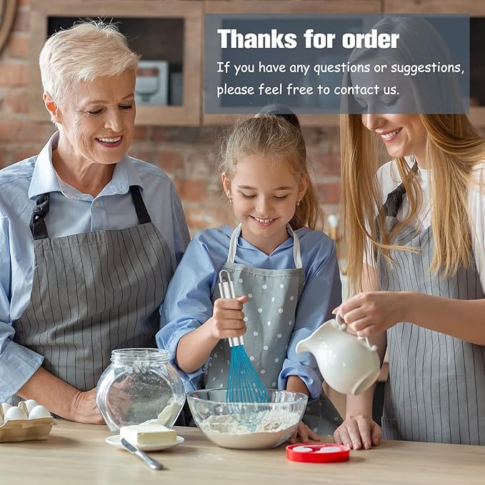 Whisk,Sturdy Stainless Steel Wires Coated in Professional Silicone,3 Pack Whisks for Cooking,Mini Whisk,Colored Balloon Egg Beater for Blending,Whisking,Beating,Stirring,Cooking,Baking (Multi)