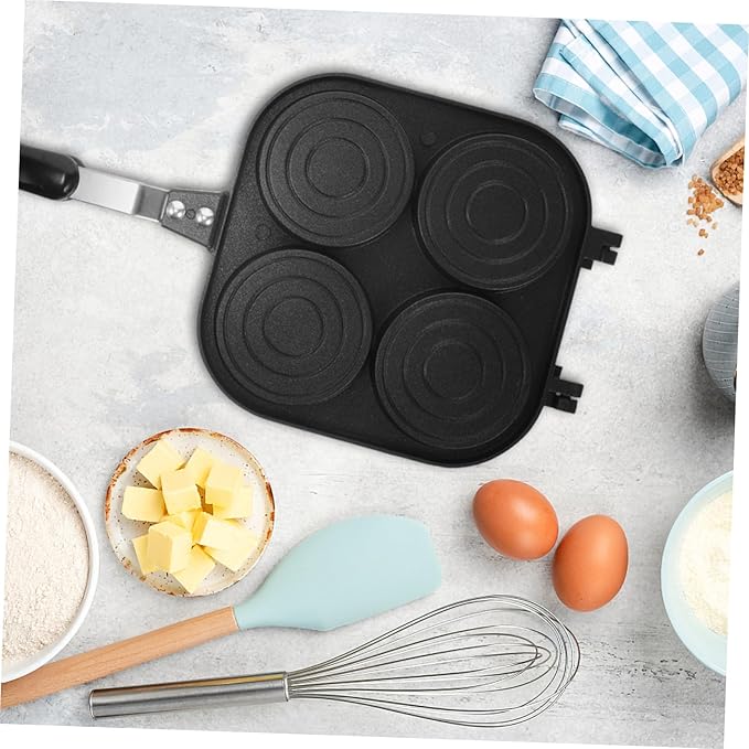 Non Stick Frying Pan and Hamburger Making Mold Non Sticking Kitchen Pot for Versatile Cooking Ideal for Breakfast and More