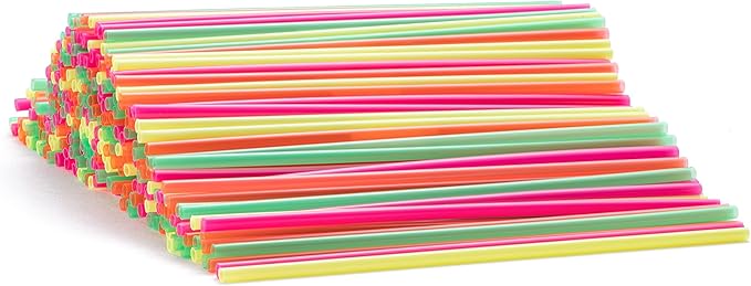 Neon Coffee Stirrers, 1000 Disposable Plastic Drink Stirrer Sticks - 5-Inch (Pack of 1) - Use As Coffee Straws Or Cocktail Mixers