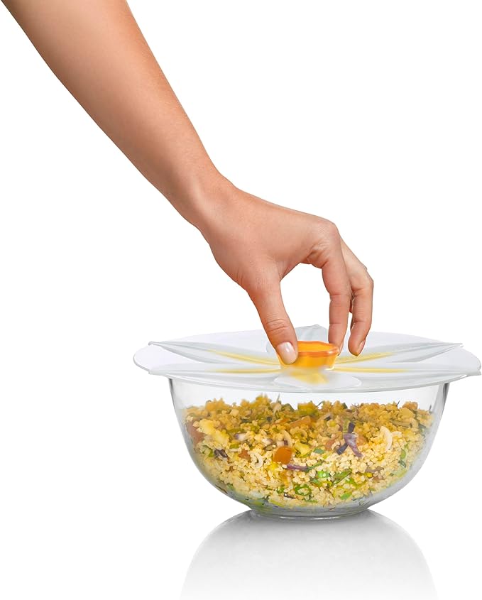 Charles Viancin Silicone Lids - Daffodil Silicone Bowl Covers/Airtight Pan Lid (9 Inch)