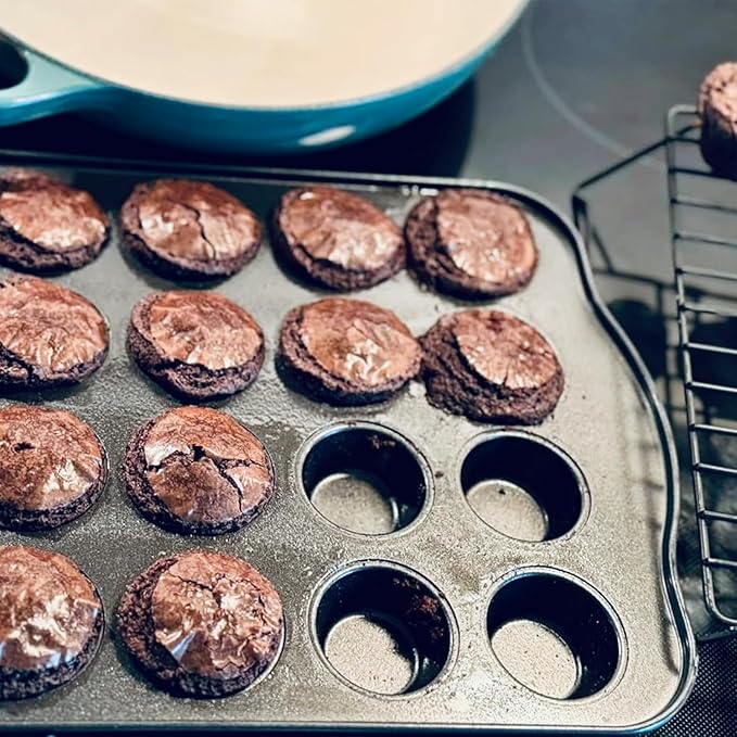 Cupcake Pan Nonstick 2 Pack (Grey, Mini 24 cup)