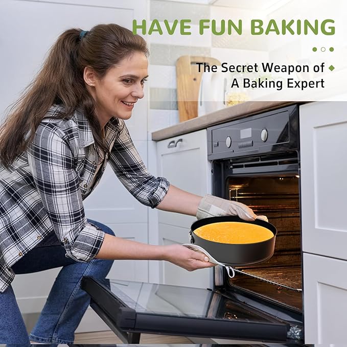 ZeroPone 9 Inch Springform Pan with Removable Bottom, Non-stick Round Spring Form Cake Mold Cheesecake Pan For Baking