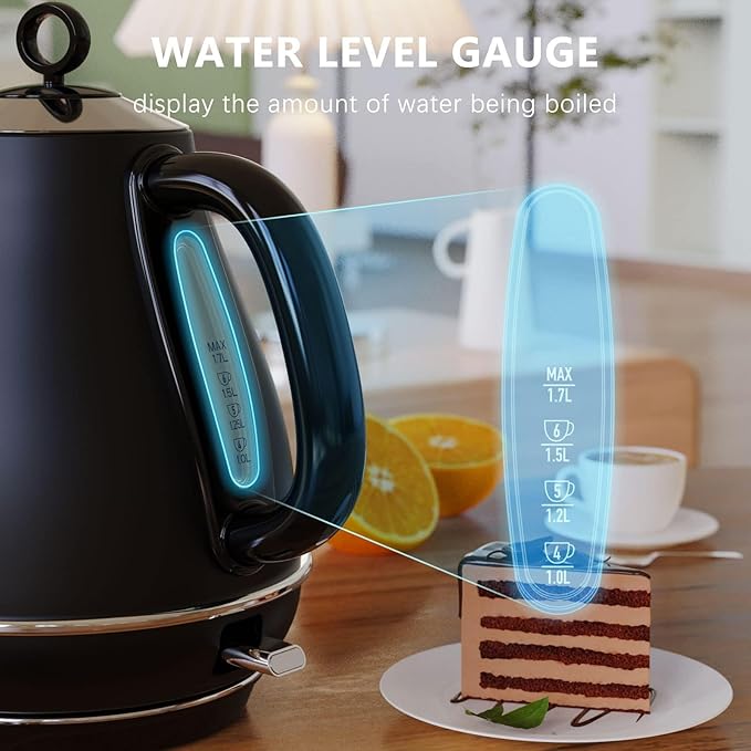 2 Tiers Electric Food Steamer with Evoloop 1.7L Electric Kettles