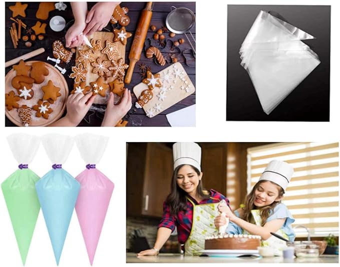 Piping Bags, 50pcs 12 Inch Disposable Anti-Burst Cake Decorating Bags, Non-Slip Pastry Bags for Cakes,Cream Frosting and Cookie Decorating