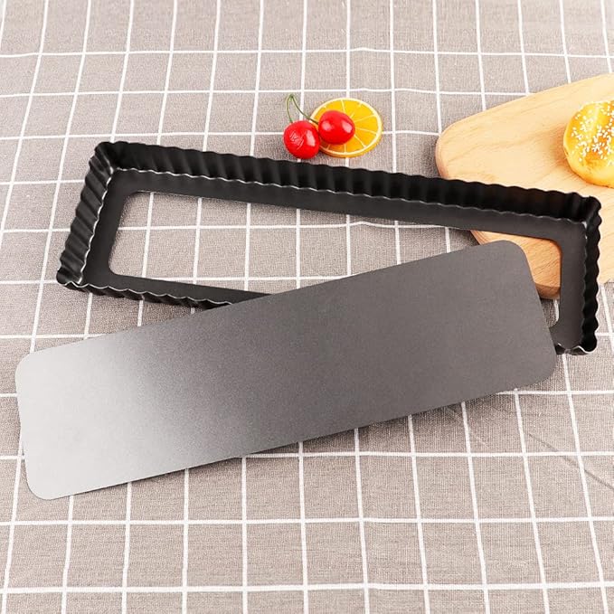 Rectangular Tart Pan 14 Inch Nonstick Quiche Pie Pan with Removable Bottom Tart Pan for Pies, Quiche Bakeware, Cheese Cakes, Desserts