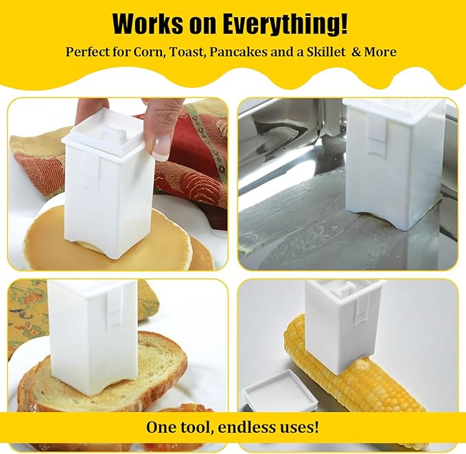 4 Pack Plastic Butter Spreader Corn Cob with Cover Butter Spreader for Corn, Bread & Cooking for Even Spread on Toast, Pancakes, Waffles & Grilling