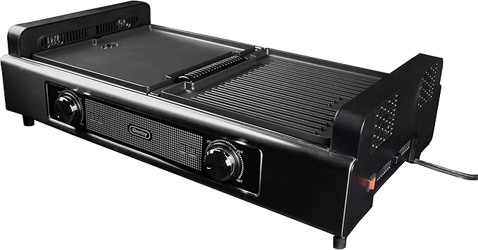 Danby DBSG29412XD11 Smokeless Indoor Grill in Black Advanced Air Circulation Technology Independent on/off and temperatures.