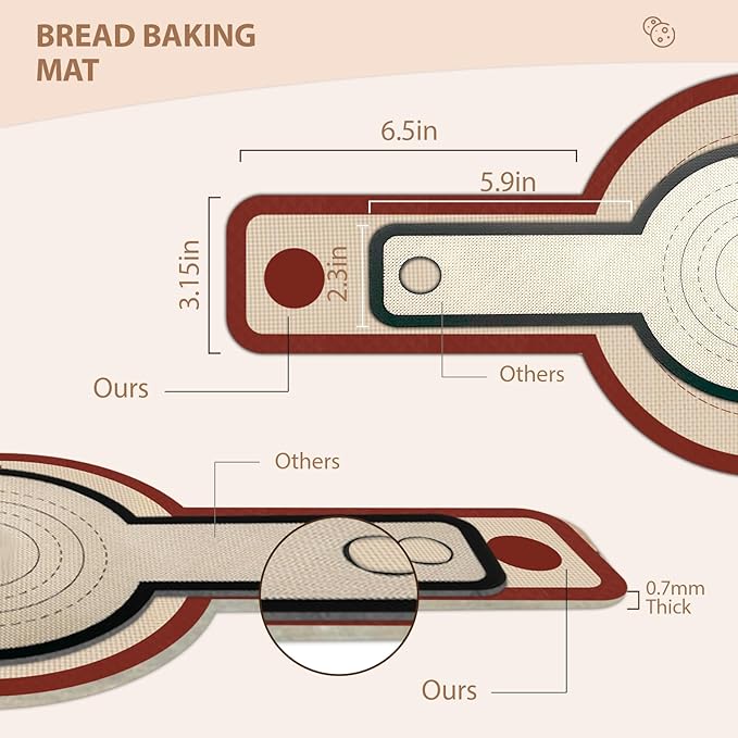 Silicone Bread Sling for Dutch Oven, 2 PCS Red Non-Stick & Reusable Bread Baking Supplies with Extra Long Handles, Easily Transfer Sourdough, Dishwasher Safe, Round