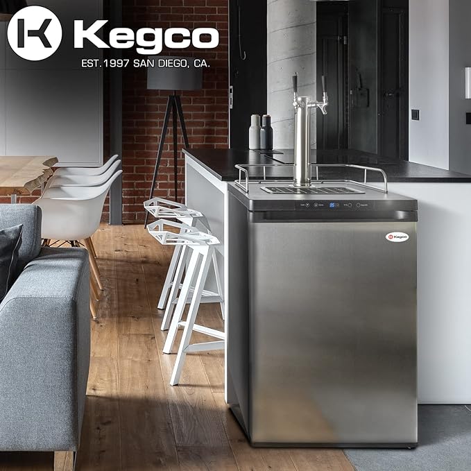 Kegco K309SS-2 24" Wide Dual Tap Stainless Steel Digital Kegerator