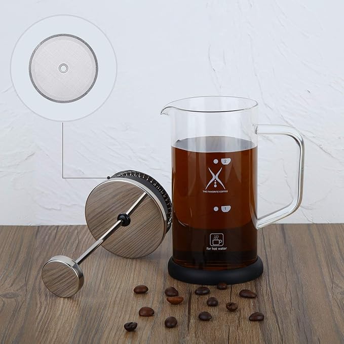 Boao 6 Pieces French Press Replacement Filters Mesh Filters Replacement 4 Inch Stainless Steel Replacement Screen for 1000 Ml, 34 Oz, 8 Cup French Press Coffee Makers and Tea Machines